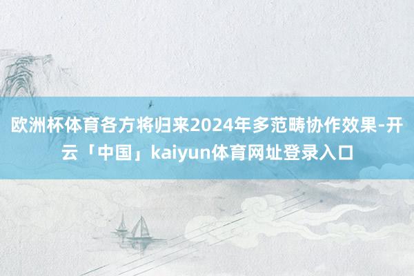 欧洲杯体育各方将归来2024年多范畴协作效果-开云「中国」kaiyun体育网址登录入口